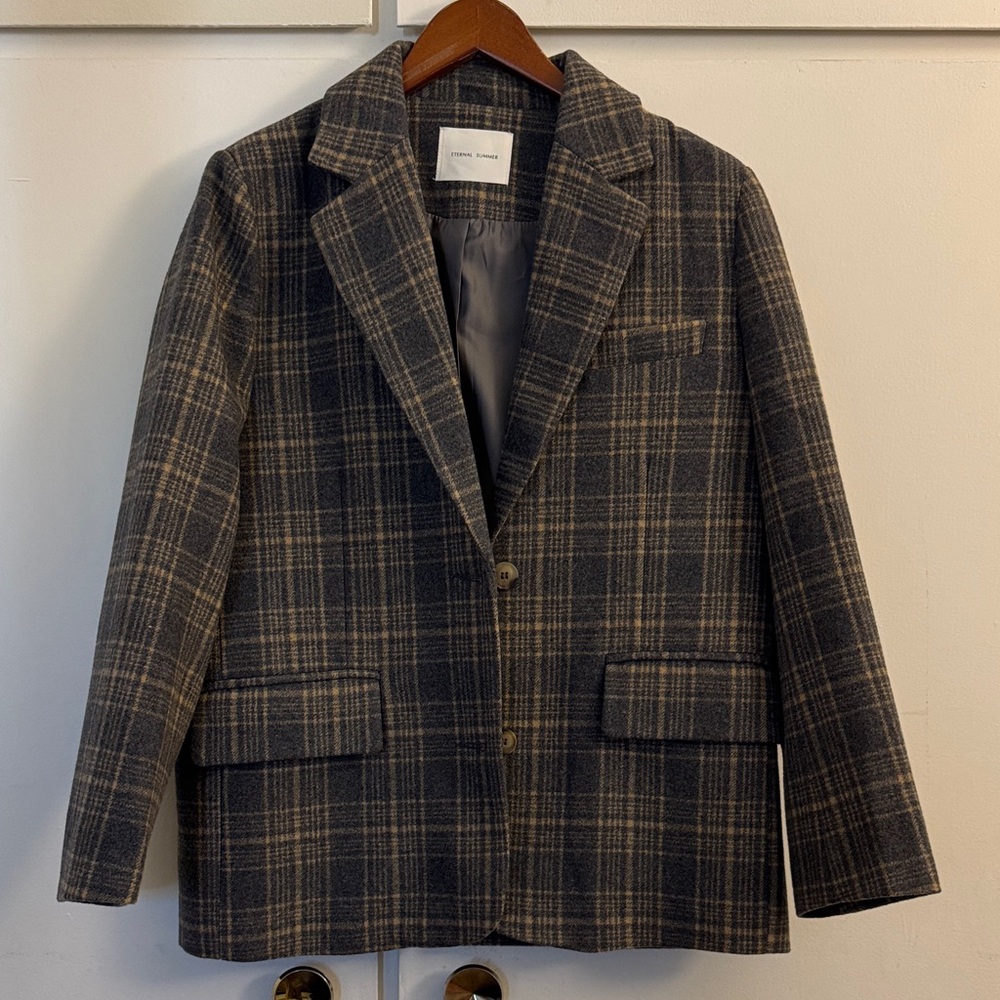 Eterna Gray Wool Blend Jacket